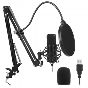 כל מה שיוטיוברים , גיימרים , ויזמי אינטרנט צריכים מיקרופונים Usb Microphone Kit Cardioid Condenser Professional Studio for Podcast youtube