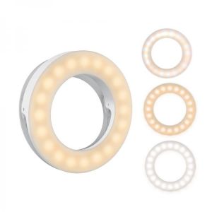 BlitzWolf® BW-SL0 LED Selfie Ring Fill Light Clip-on Beauty Rechargeable Light for Cell Phones Photo Video