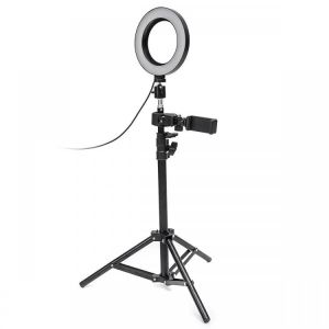 כל מה שיוטיוברים , גיימרים , ויזמי אינטרנט צריכים תאורה Dimmable LED Studio Camera Ring Light Makeup Photo Lamp Selfie Stand USB Plug Tripod with Phone Holder for Youtube Video