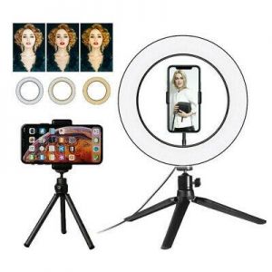 כל מה שיוטיוברים , גיימרים , ויזמי אינטרנט צריכים ציוד צילום 10" LED Ring Light with Stand for Youtube Tiktok Makeup Live Phone Selfie Vlog